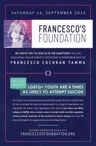 Francescos Foundation Save the Date