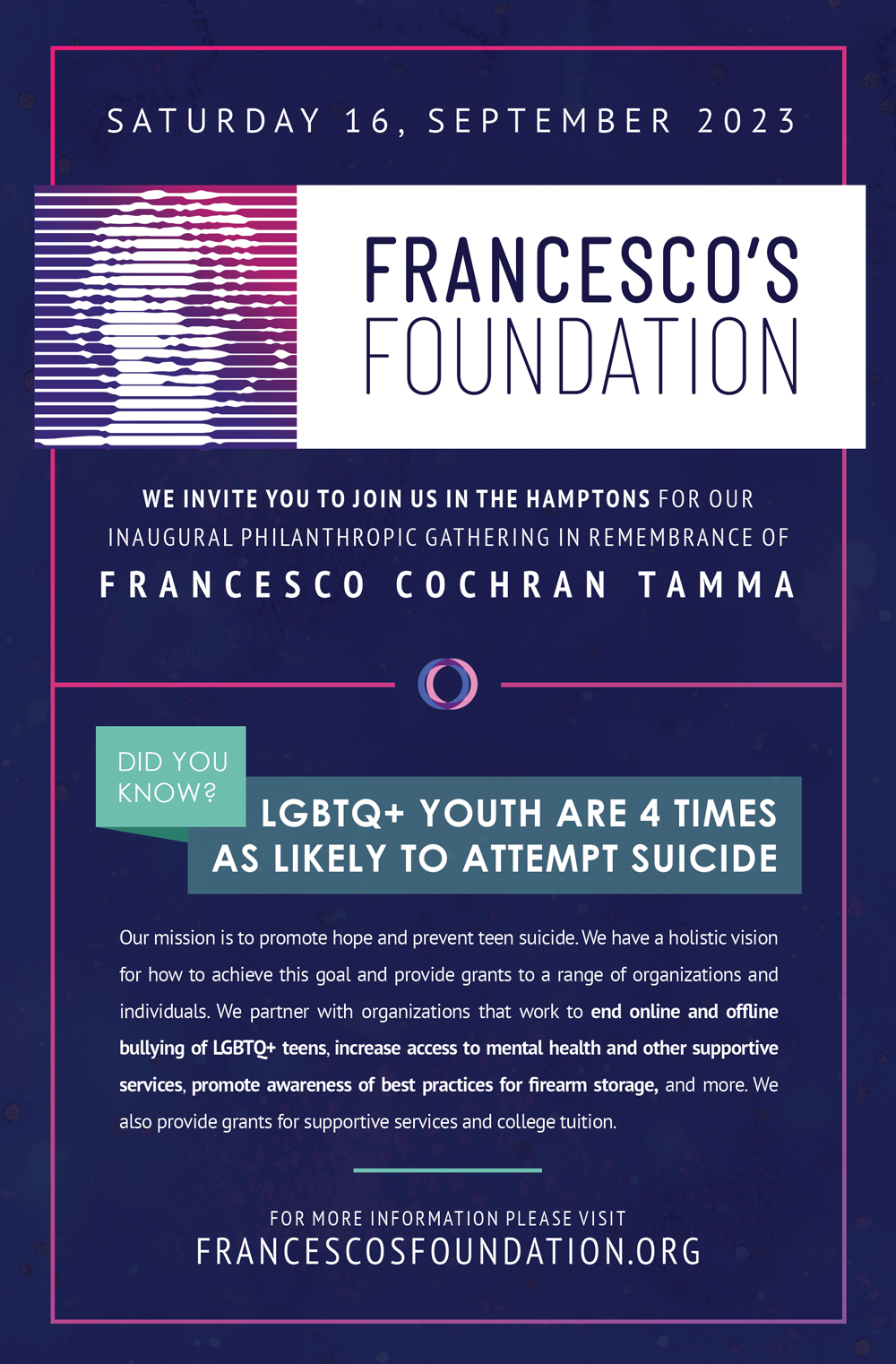 Francesco's Foundation Launch